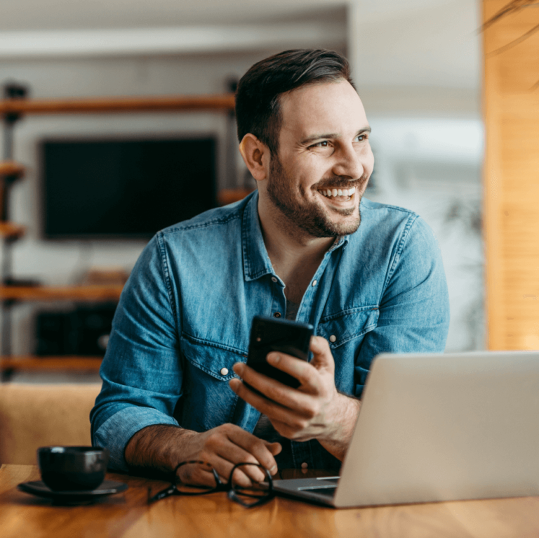 Motivierter Produktmanager.